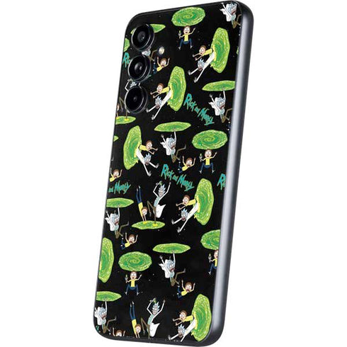 Adult Swim Rick and Morty Portal Pattern Galaxy A54 5G Skin